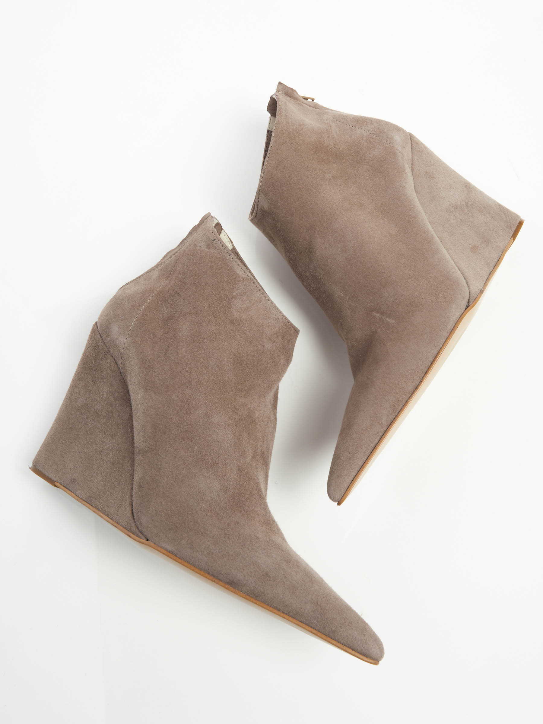 Wedge Leather Ankle Boots F0545554-0468 Negozio Online